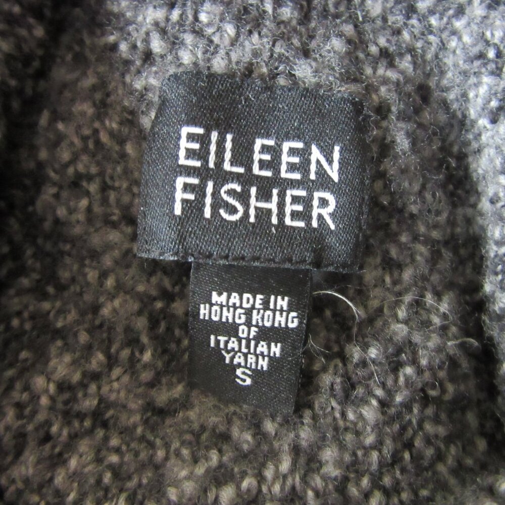 EILEEN FISHER Gray Turtleneck S Pullover Knit Long Sleeve Sweater - Picture 3 of 4